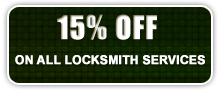 15% off on all locksmith services